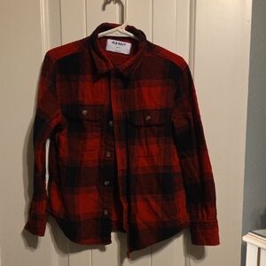 Old Navy Red and Black Checkered Flannel Shirt